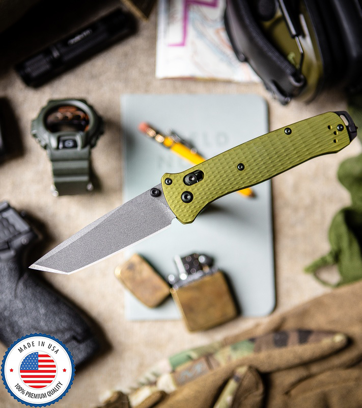 🔥Last Day Promo - 70% OFF 🦋Bailout AXIS Lock Knife Green Grivory (3.38