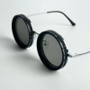 Stylish Rounded Polarized Glasses 1-9 Gears Adjustable Sunglasses with ND Filter Lenses