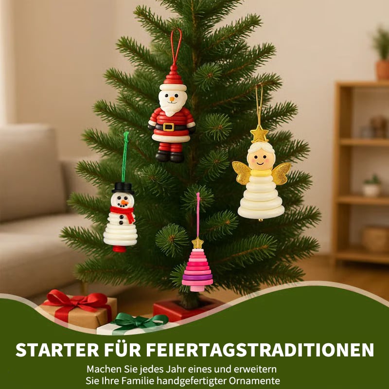 ☃️ DIY-Knopf-Schneemann-Ornament-Kit- schnell versendet