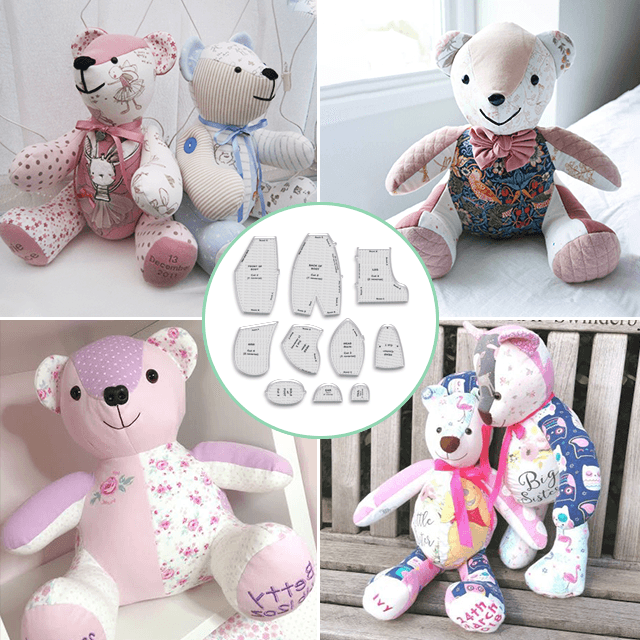 🔥50% OFF🔥Memory Bear Template Set(9 PCS)-With Instructions