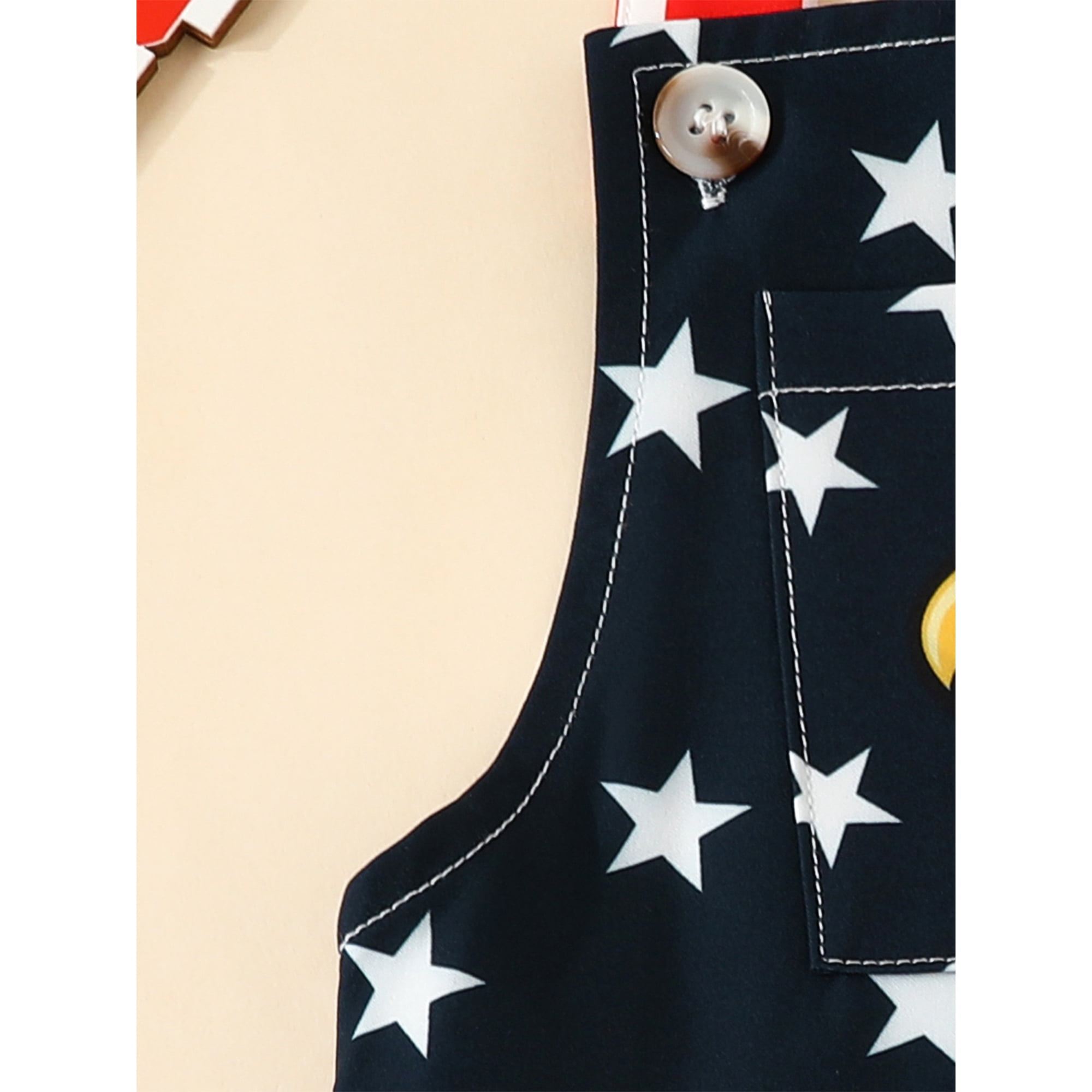 Children's Patriotic Eagle & Flag Print Romper