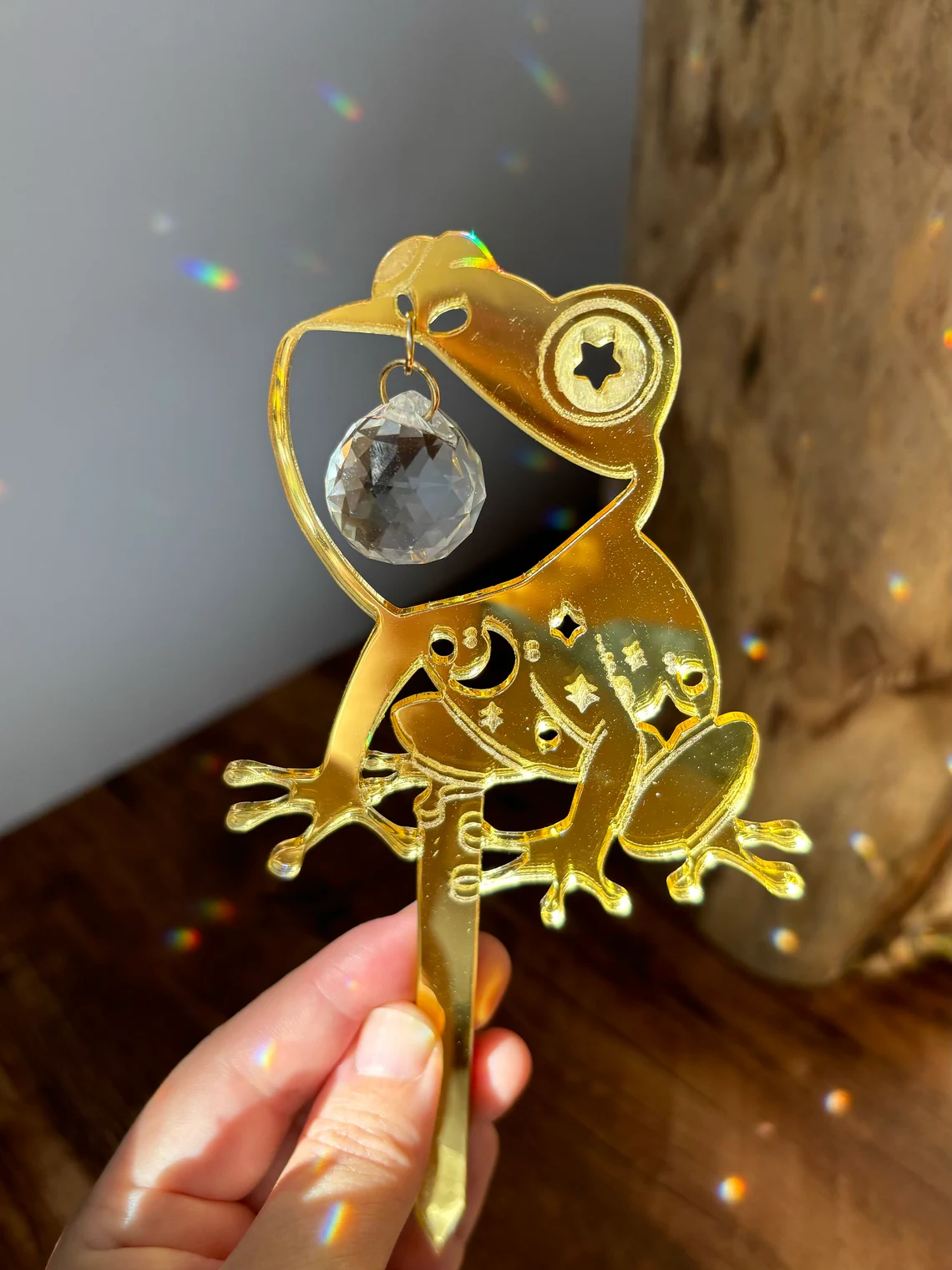 🔥 Limited Time Offer – 50% OFF!  Plant Stake, Plant Sun Catcher, Plant Spike, Garden Decor, Mushroom Snail Frog Decor, Rainbow Maker, Boho Indoor Decor