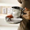 Metal touching face creative ceramic kiss Coffee cup