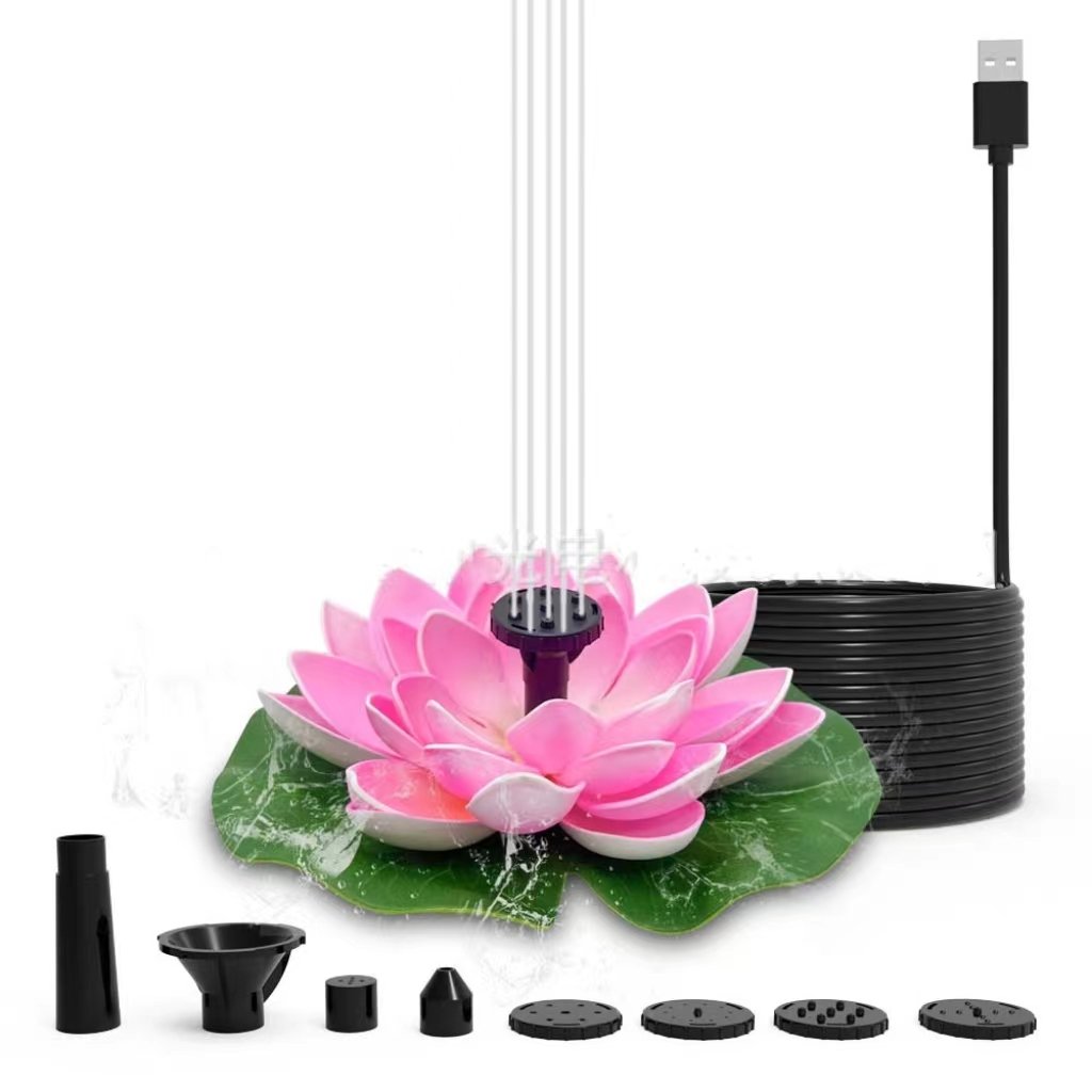 Tiktok Summer Sale🎉Lotus Shaped Solar Fountain Pond Decorative