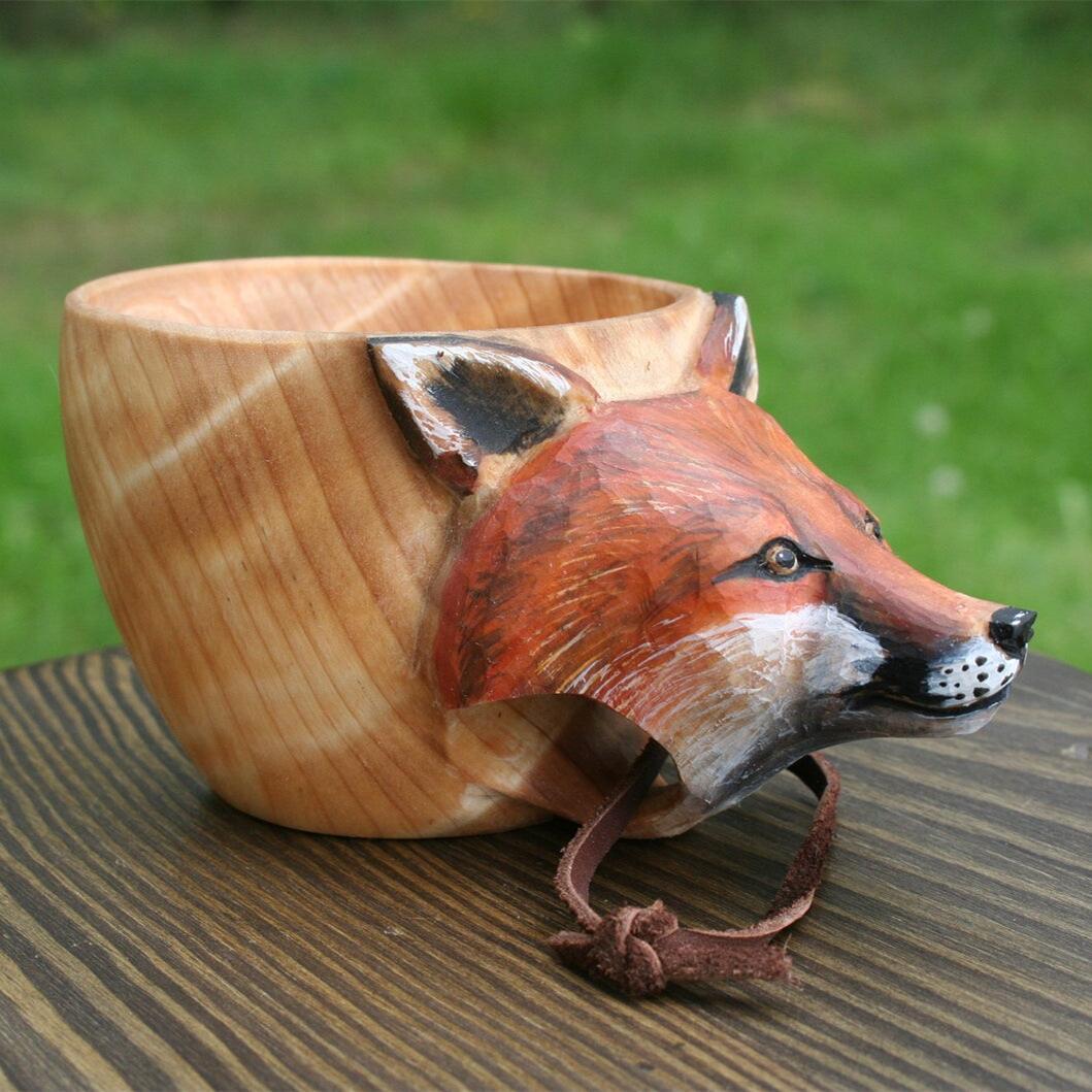 Animal Handmade Wooden Cup(𝐀𝐥𝐚𝐧 𝐄𝐰𝐞𝐧 𝐇𝐚𝐧𝐝𝐦𝐚𝐝𝐞®)