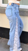Women's Casual Jeans with Lace Panels