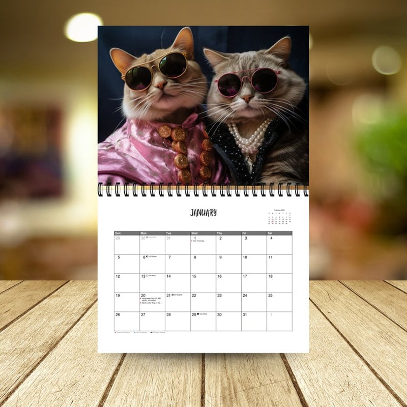 (🔥HOT SALE NOW 49% OFF) - 😺2025 Stylish Cats Calendar/Gift For Cat Lover