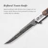 TOSAHWI Handmade 420S45 Hand Forged Damascus Folding Knife -5003