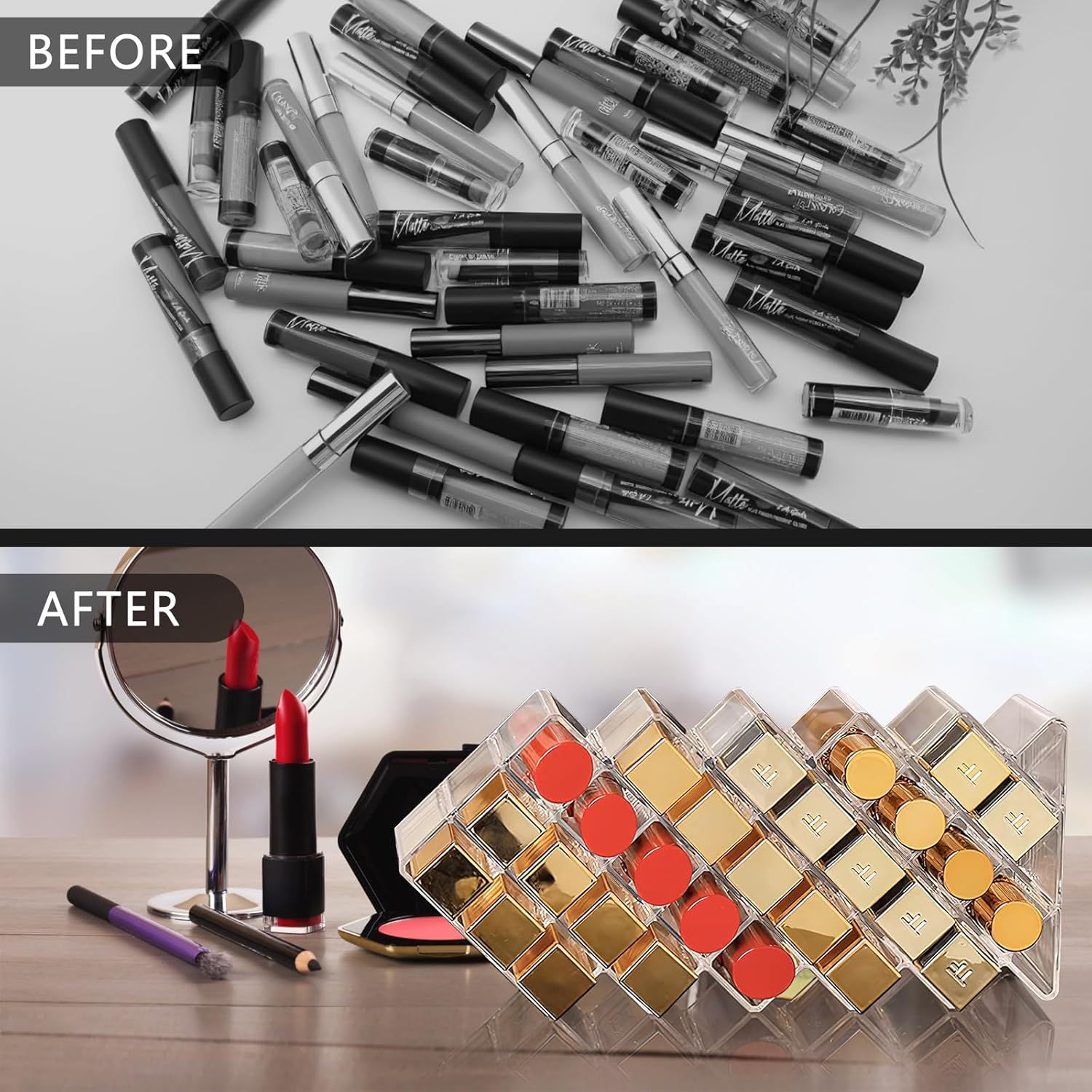 💥LAST DAY SALE 50% OFF💥Stackable Fish Shape Lipstick Tower⚡BUY 2 FREE SHIPPING