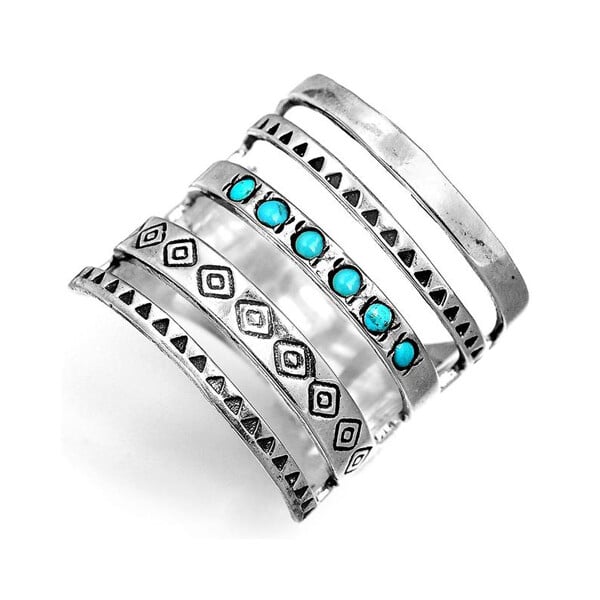 🔥 Last Day Promotion 75% OFF🎁Sterling Silver Bohemian Openwork Carved Turquoise Ring