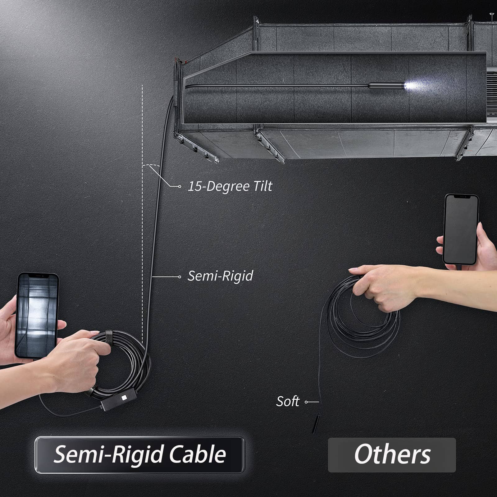 🎁TikTok Last Day Sale - 70% OFF🎉 Plug-and-Play Endoscope Camera –🔎 Compatible with Android & iPhone & ipad for Direct Connection