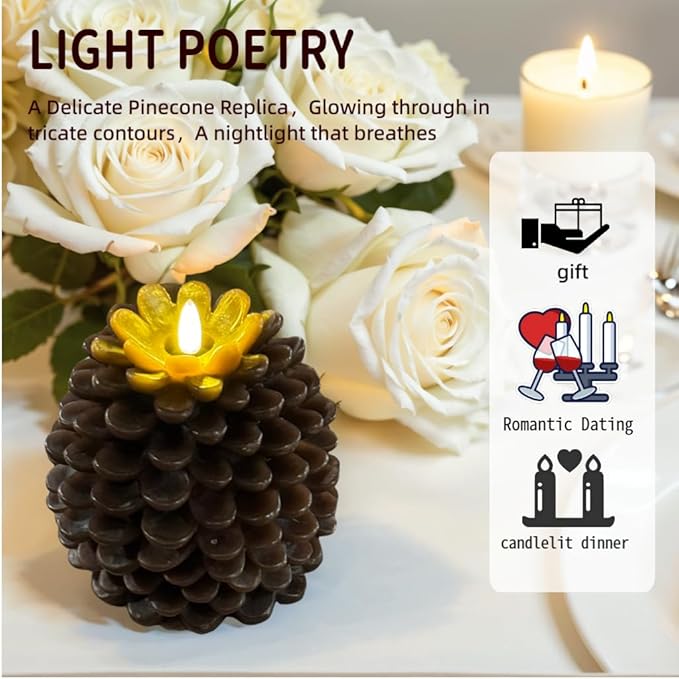 💥LAST DAY SALE 50% OFF💥Flameless Pinecone Candles
