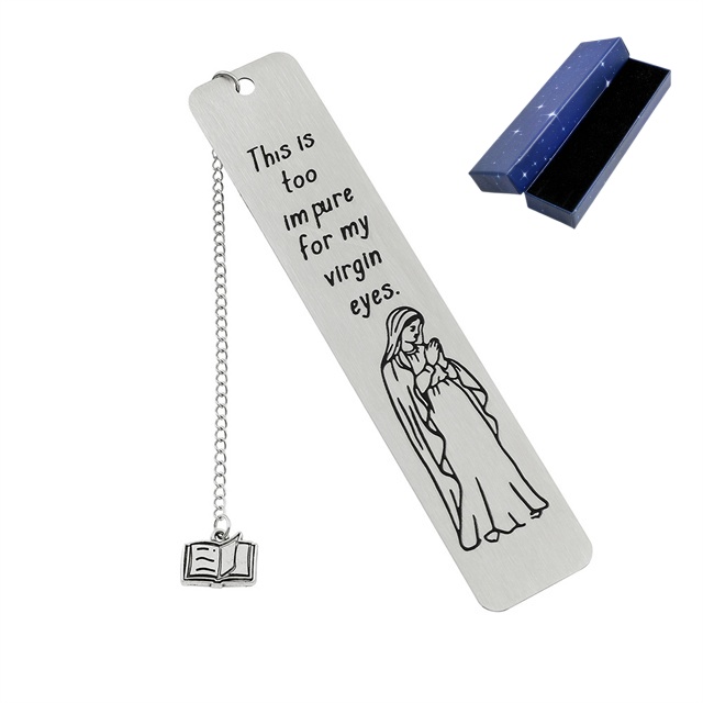 Peeking Jesus - “Is that Smut?” Stainless Steel Bookmark