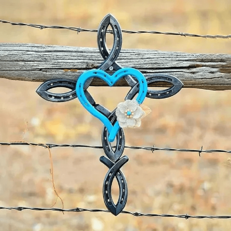 ❤️Handmade Natural Horseshoe Cross With Heart-Buy 2 Get Free Shipping