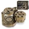 🔥Golden Metal Polyhedral Dice Set Toy of 7 with Spinning, Wheel Cylinder Container Metal Dice Set for DND,Cyberpunk Style Dice,Warhammer 40K,Sci-Fi,Adventure,or Mystery Theme Tabletop Games
