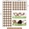 Buffalo Check Plaid Kitchen Rug Set - 2PCS (17x47 & 17x29), Farmhouse Style, Non-Printed Woven Surface, Non-Slip, Machine Washable, Black & White