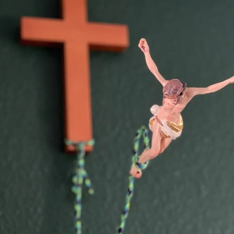 Bungee Jumping Jesus Religious Decoration