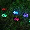 Paw Print Solar Ground Lights - Set of 4