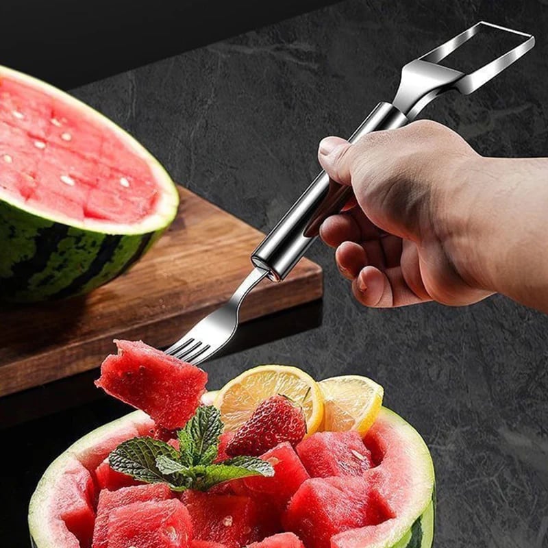 Last Day Promotion 70% OFF - 🍉2-in-1 Fruit Cutter & Fork – For Quick and Easy Fruit Serving!