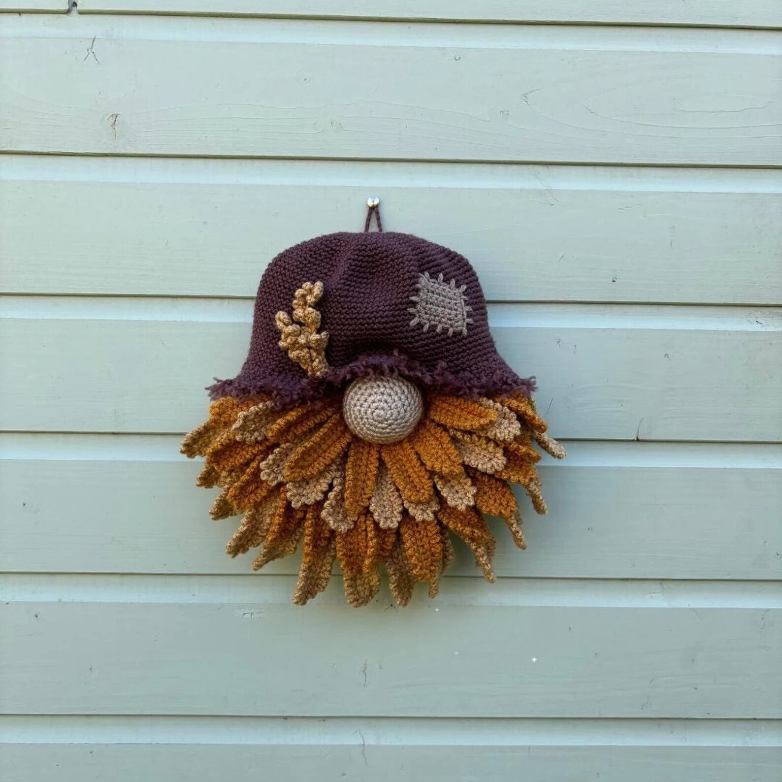 Autumn Scarecrow Gonk Wreath Crochet Pattern