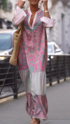 Women's V-neck Printed Casual Dress