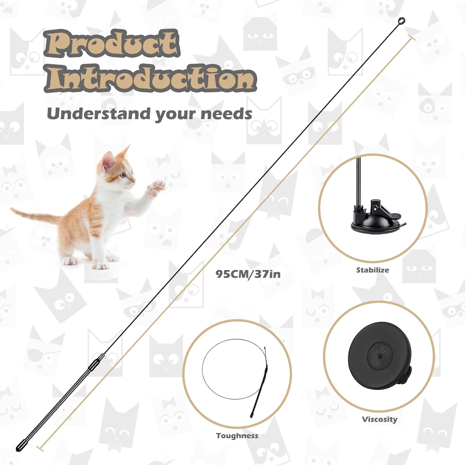 🎁Letzter Tag: 1 kaufen, 1 gratis bekommen😸Interaktives Katzenspielzeug aus natürlichen Vogelfedern