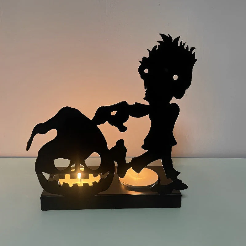 Funny Shadow Stand - Halloween Metal Candle Holder