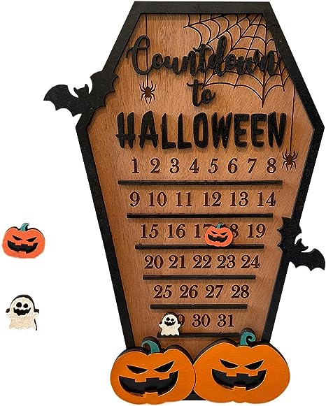 Halloween advent countdown calendar coffin calendar