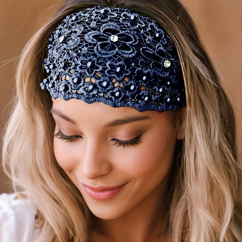 🎁TikTok Last Day Sale - 70% OFF🎉Elegant Floral Beaded Wide Headbands for Women