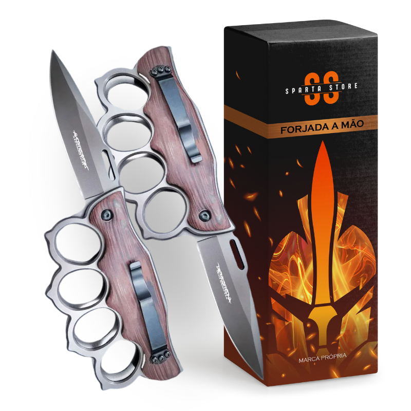 2025 Survival Folding Ring Knife Brass Knuckle Hunting Camping Multifunction Knife