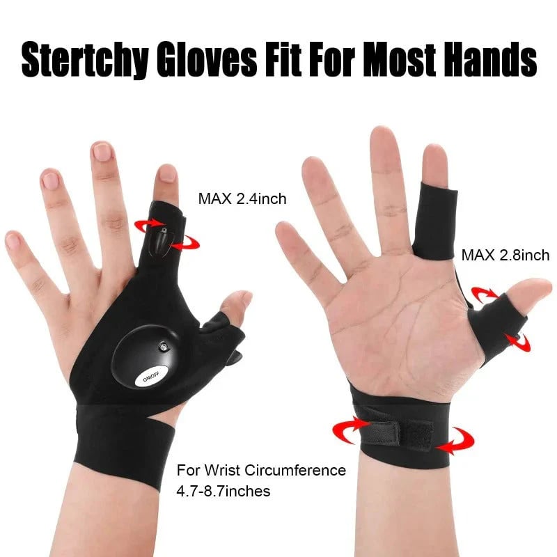 🎁TikTok Last Day Sale - 70% OFF🔥Hands-Free LED Half Finger Gloves