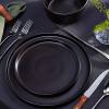 Stone Lain Coupe Dinnerware Set, Service For 4, Black Matte