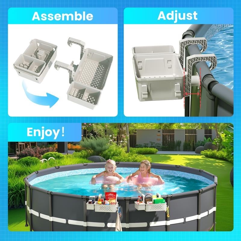 💥LAST DAY SALE 50% OFF💥Poolside Storage Baskets with Cup Holders