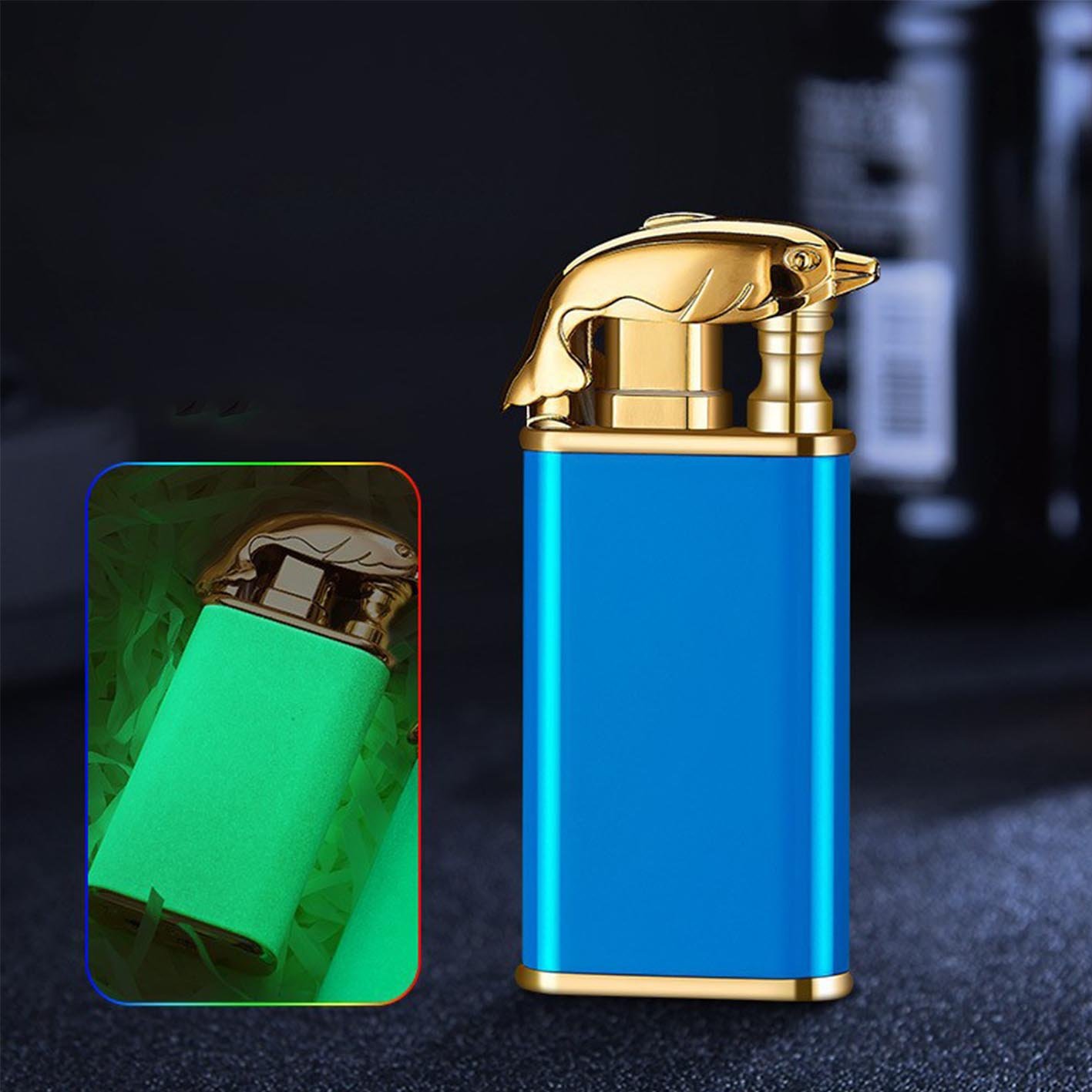 (🔥Last Day Promotion 50% OFF) Double fire switch direct punch metal lighter - Buy 3 Get Extra 15% OFF  & FREE SHIPPING