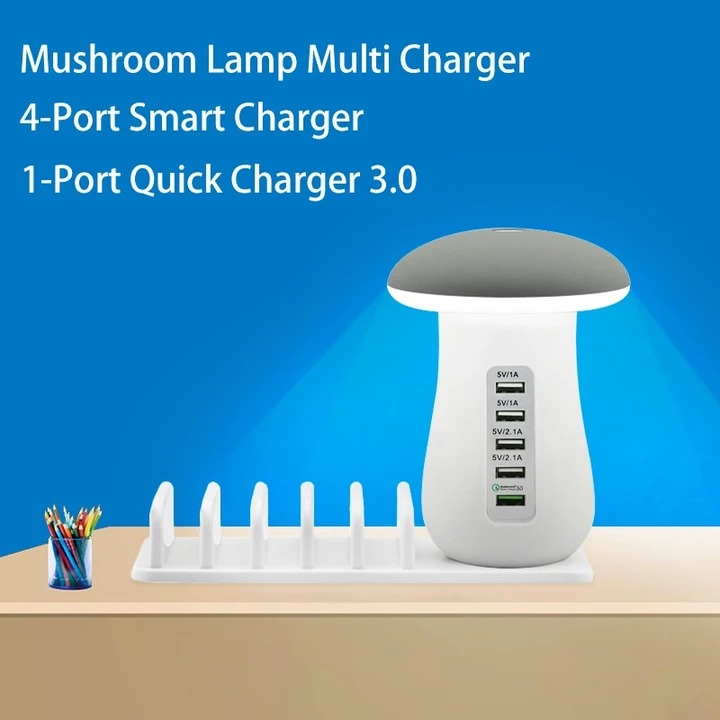 Multi USB Charger Mushroom