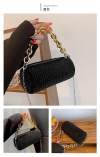 Women's shoulder bag full of diamonds, fashionable and versatile, bright diamond cylindrical bag
