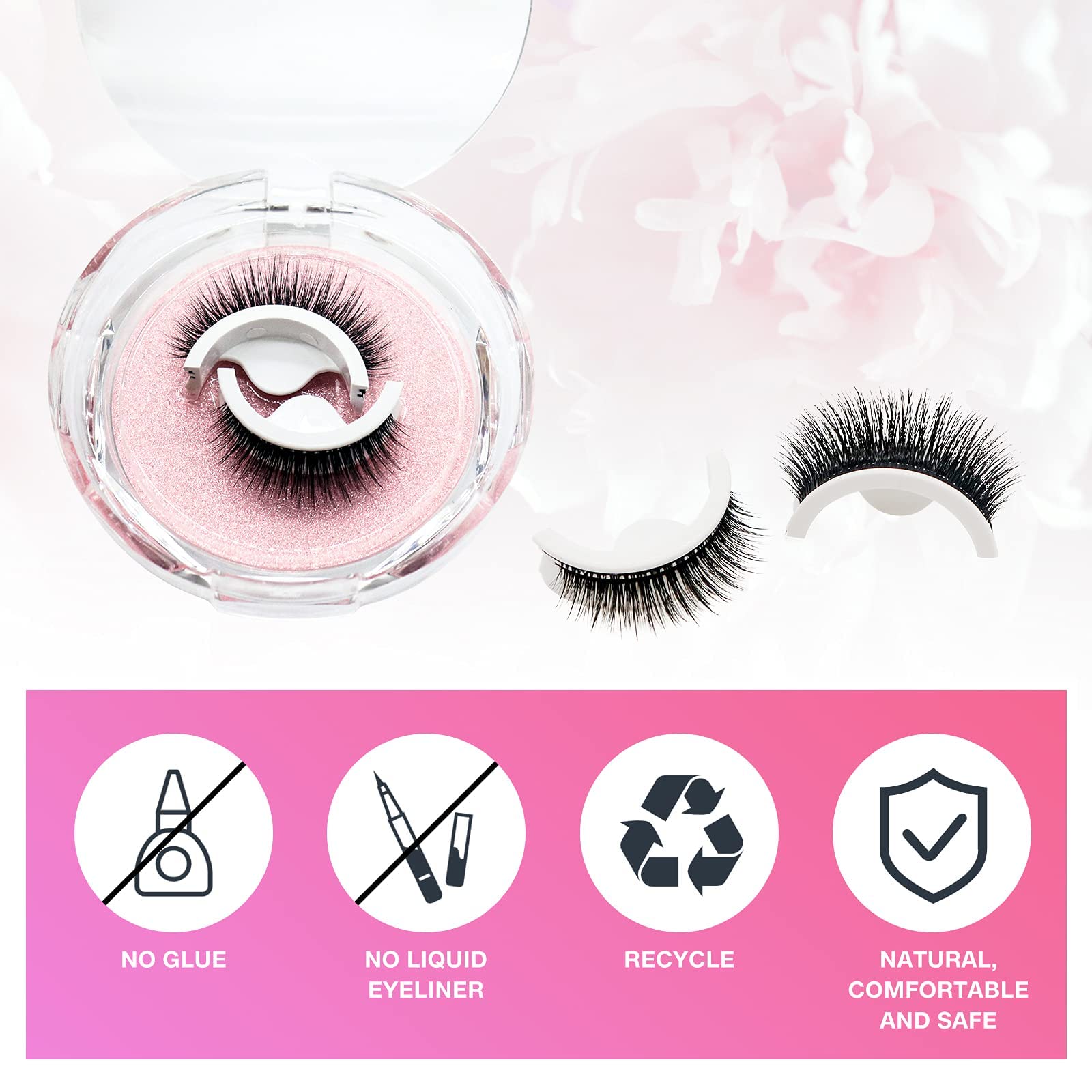 🔥Mother's Day 68% Off🔥 3 Secs Glue-Free Waterproof Adhesive Eyelashes