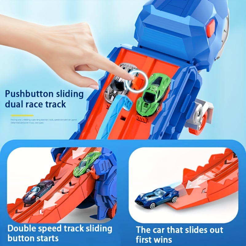 🔥Free Shipping🔥Transport Dinosaur Truck with Foldable Sliding