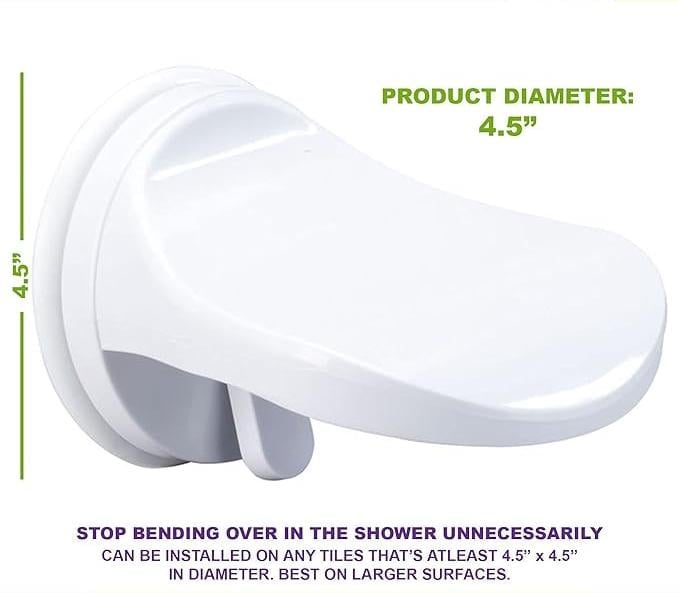 Suction Mount Shower Foot Rest - Easy Install Non Slip