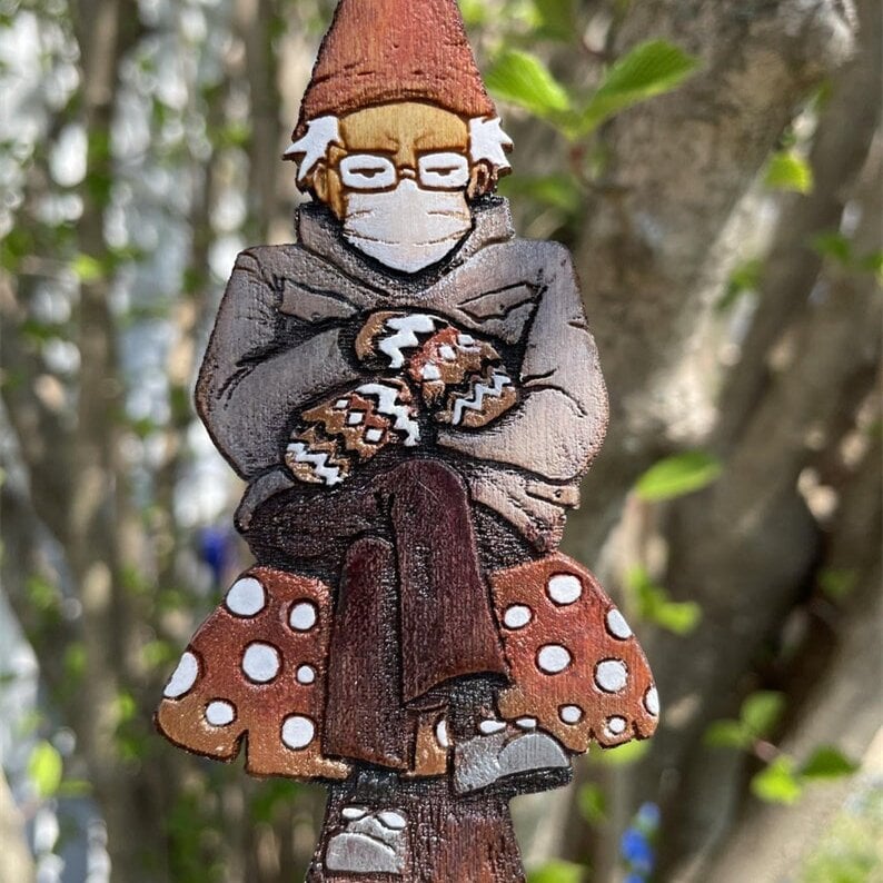 Bern in a fern - Grumpy Bernie Garden Gnome Plant Stake（BUY 2 GET 1 FREE & FREE SHIPPING）