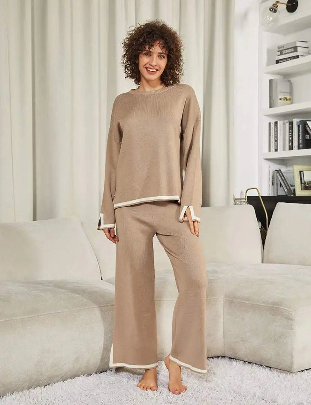 (🔥Last Day Promotion 50% OFF) Classy Elastic Knit Lounge Set - Buy 2 Get Extra 10% OFF & Free Shipping