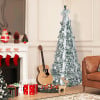 6FT Foldable Christmas Tree with LED Light and Ribbon