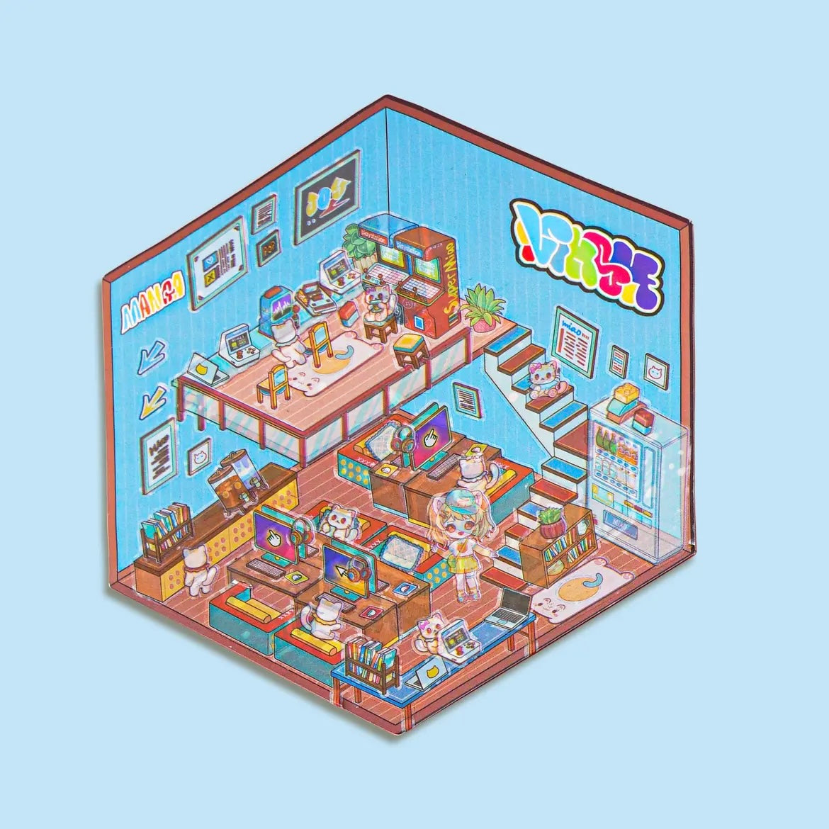 3D Sticker Play Scenes! Pet Coffee|Dessert Store|Girl Shop|Video Arcade