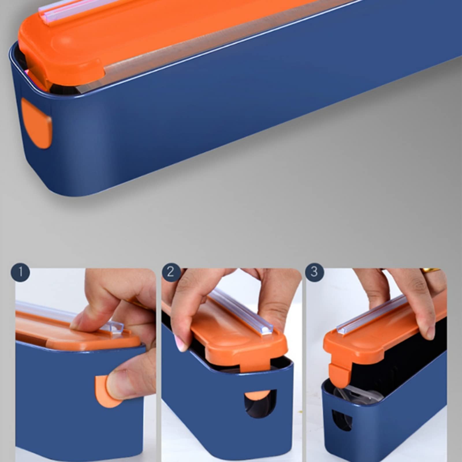 Reusable magnetic plastic wrap cutter