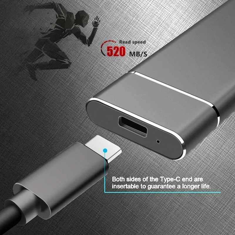 Ultra-high-speed external SSD-portable laptop desktop large capacity mobile solid state drive