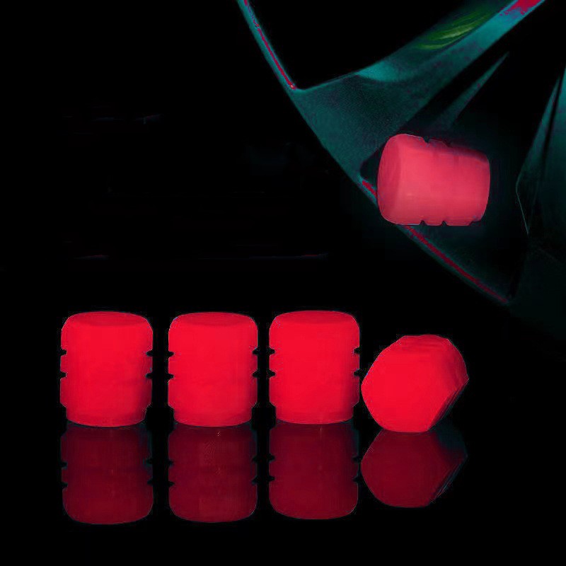 🔥Last Day 50% OFF🔥UNIVERSAL FLUORESCENT CAR TIRE VALVE CAPS 4PCS