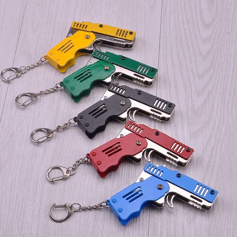 🔥Limited Time Sale 48% OFF🎉Folding Rubber Band Gun Toy Keychain(Buy 3 get extra 20% off)