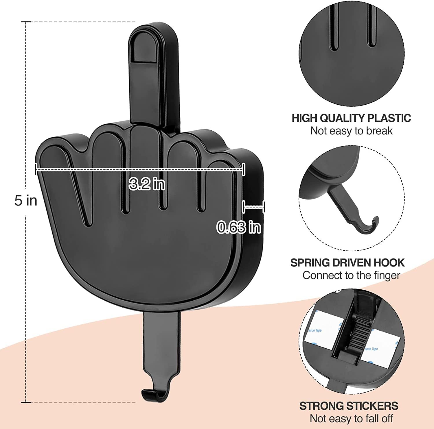 🎁TikTok Last Day Sale - 70% OFF🔥Middle Finger Key Hanger -☝️Buy 2 Get 1