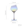 Rainbow Slanted Wine Glasses