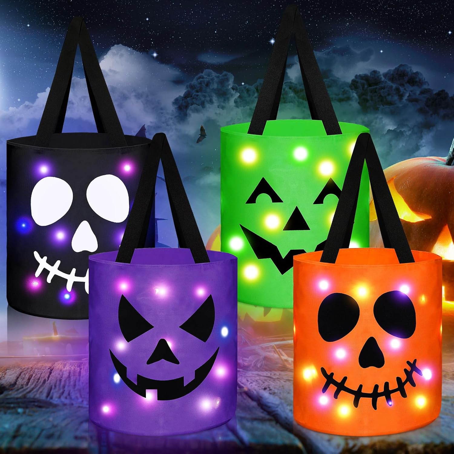 ⏰LAST DAY SALE 50% OFF💥Halloween Trick or Treat LED Bucket